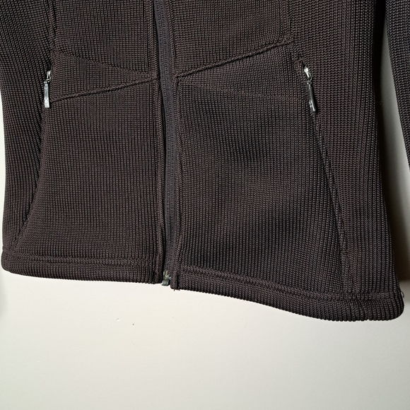 Spyder Core Zip Up Brown Sweater Jacket Size Small Women's - Zippered Pockets - Picture 7 of 15